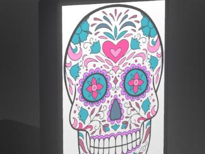 LIGHTBOX SugarSkull calaveras - Day of the Dead
