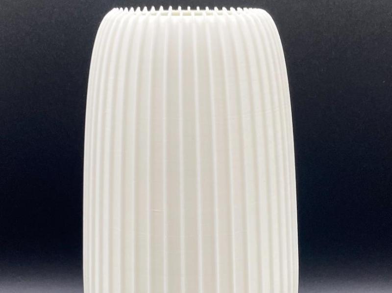 Tall vase with stripes