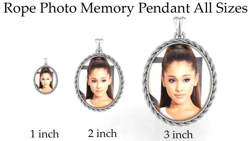 Rope Photo Memory Pendant All sizes