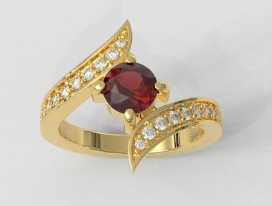 Gemstone Modern Ring