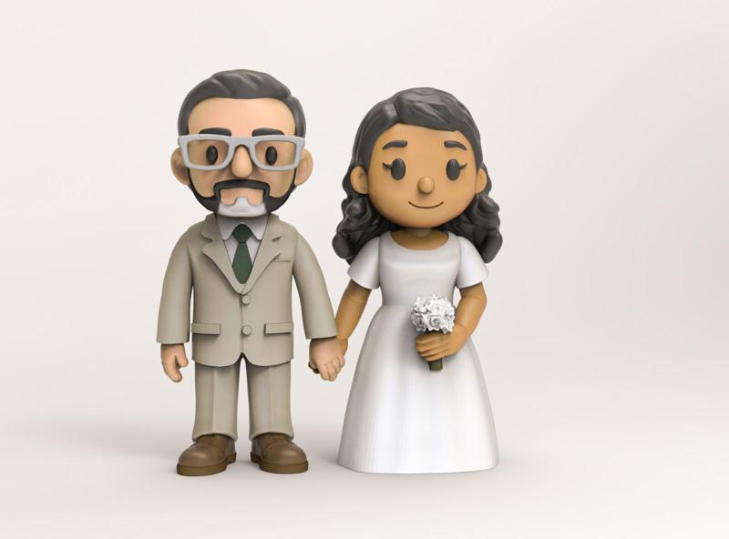 BRIDE AND GROOM WEDDING ACTION FIGURES