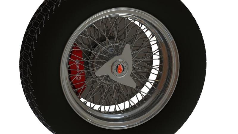 Borrani RW 3687 Wire Wheel-Pirelli 185VR16-Ferrari California 250GT
