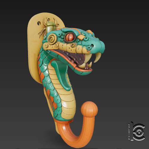 Hookfang Viper - Techno Serpent Wall STL