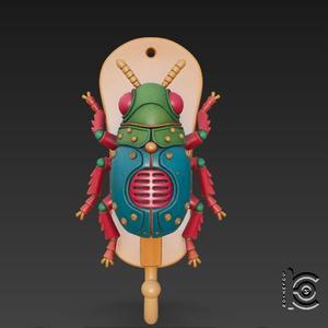 Bugbyte Hook - Cyber Beetle Wall Guard STL