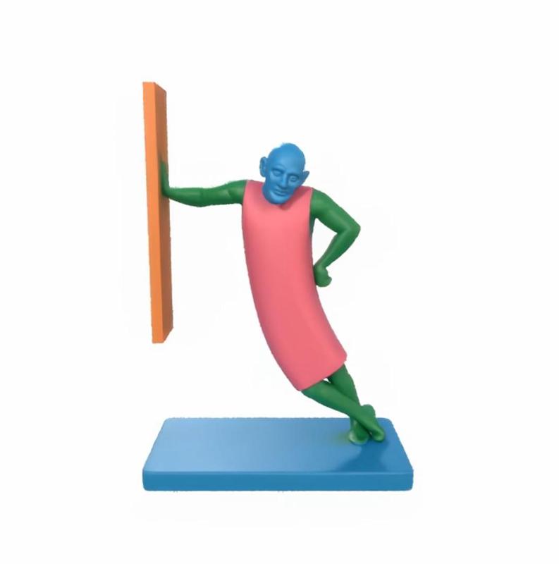 Leaning Guy - Abstract Human Figure