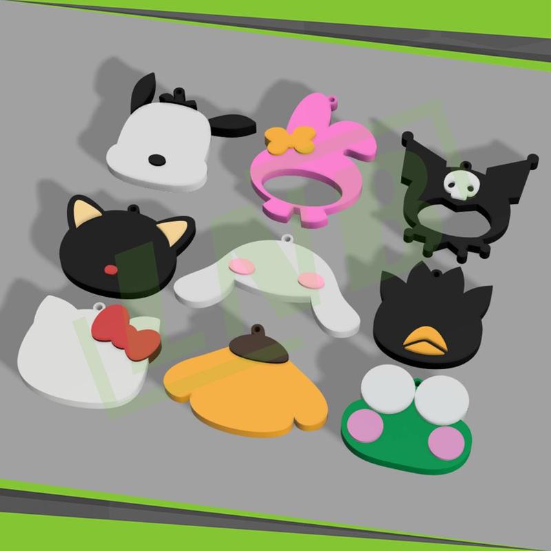 Minimalist Sanrio Earrings or Keychains