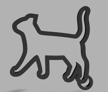 Cat keychain contour
