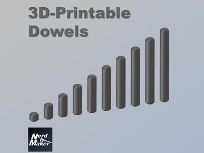 3D-Printable Dowel Set