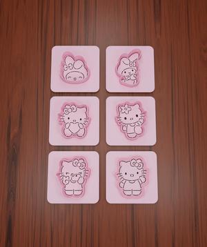 Set Stencil + Cutter "Hellow Kitty #1".