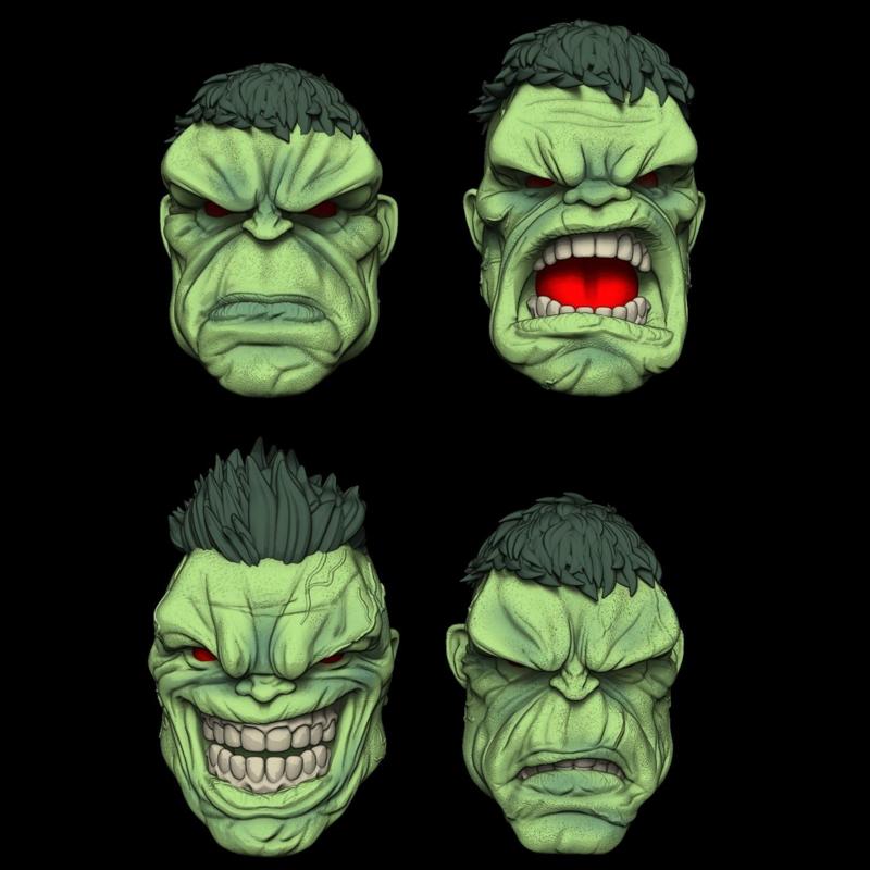 hulk head 1/12 (combo 4 heads)