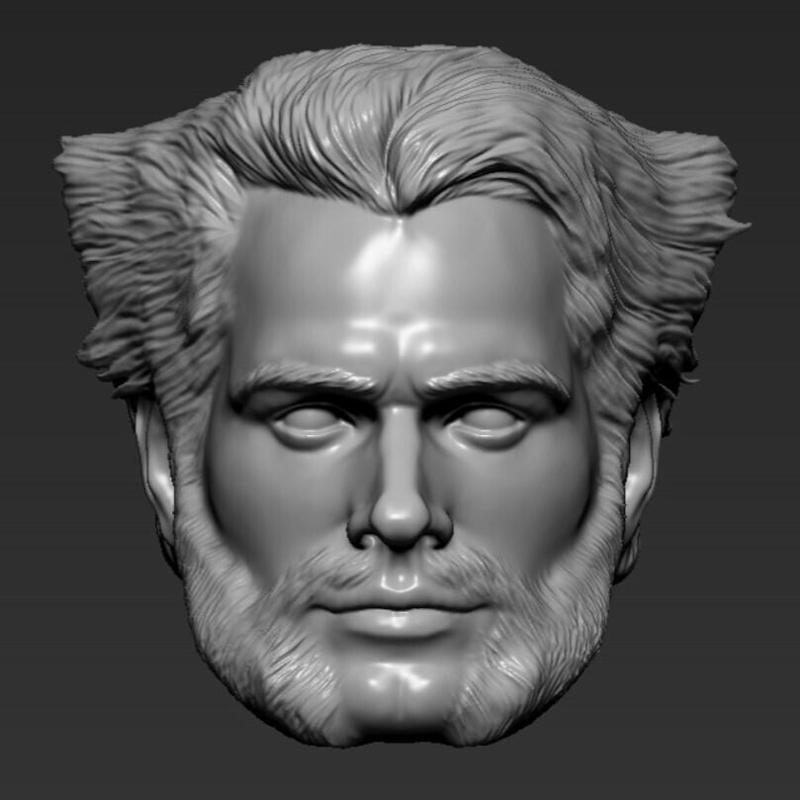 HENRY CAVILL WOLVERINE 3D HEAD MARVEL LEGENDS AND SH SH FIGUARTS