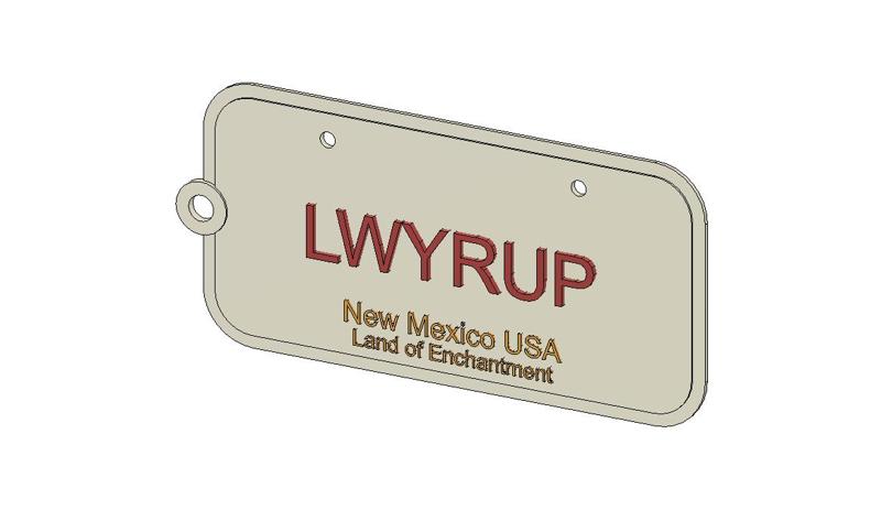 LWYRUP License Plate Keychain From Breaking Bad and Better Call Saul