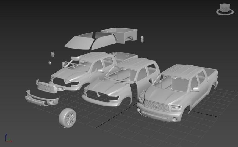 Toyota Tundra 2011 Separated-Ready To Print