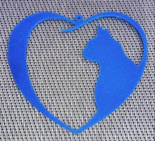 Kitty Heart Christmas Tree Decoration