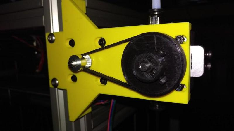 BullDog Extruder mount with 1:4 speed reduction for 2.85 mm filament (for 3030 extrusions)