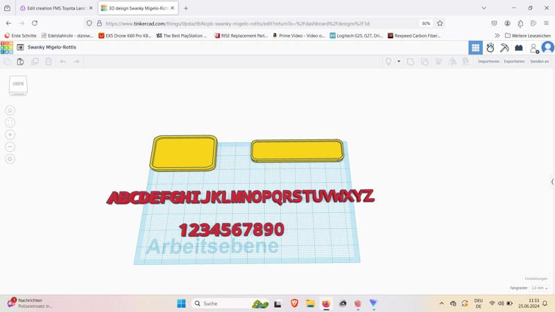 FMS Toyota Land Cruiser FJ40   KFZ Kennzeichen   License Plate