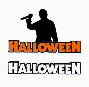HALLOWEEN (MICHAEL MYERS SILHOUETTE) Logo Display by MANIACMANCAVE3D