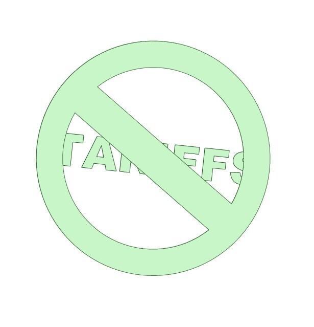 Symbol - No to Tariffs
