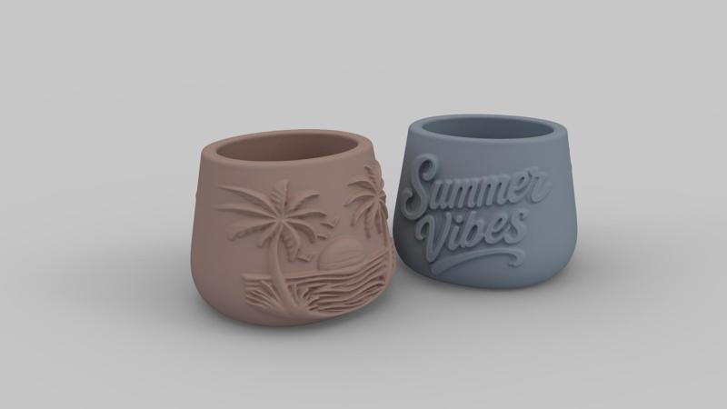 Summer Vibes Organizer - 3D Printable Beach Style Canister