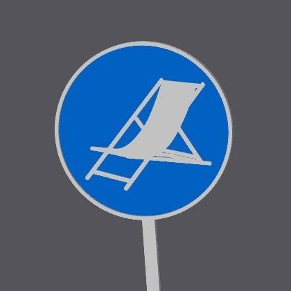 Cupcake Topper - beach chair 2