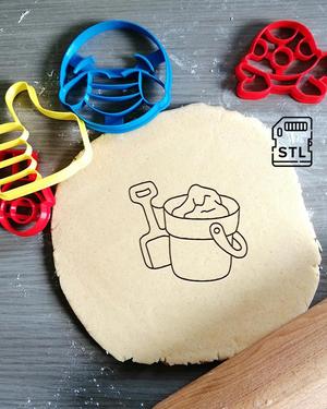 Sand Bucket With Shovel Cookie Cutter