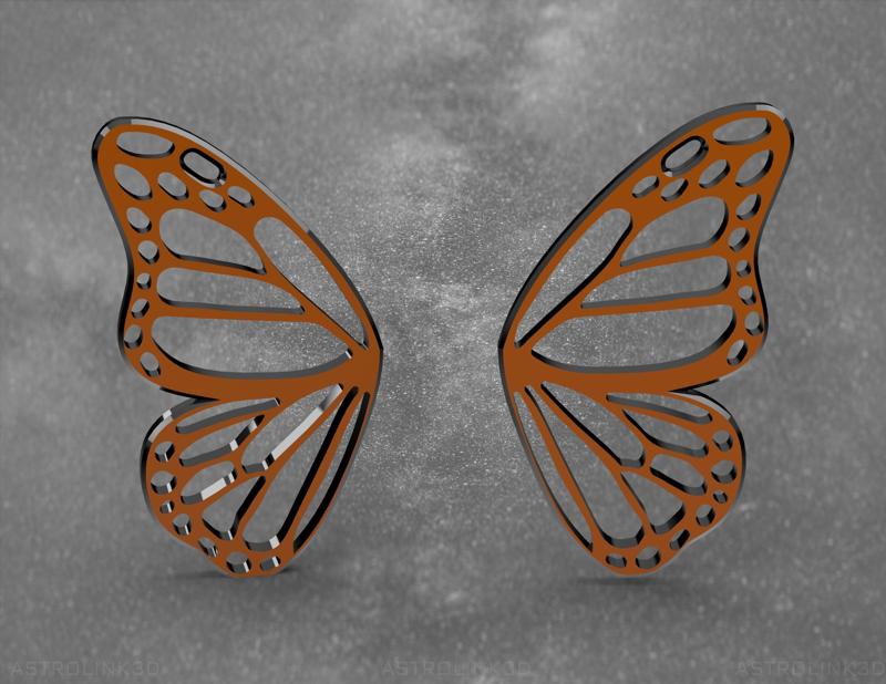3D Printed Butterfly Wing Earrings - Beautiful and Lightweight Jewelry for Nature Lovers! Necklaces, and Charms