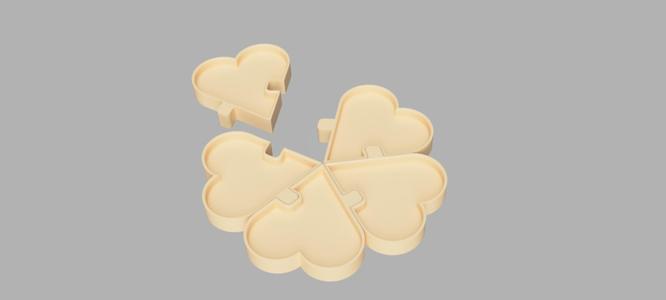 Heart-shaped empty pocket