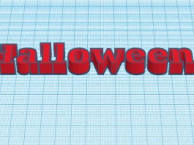 flat halloween text/word