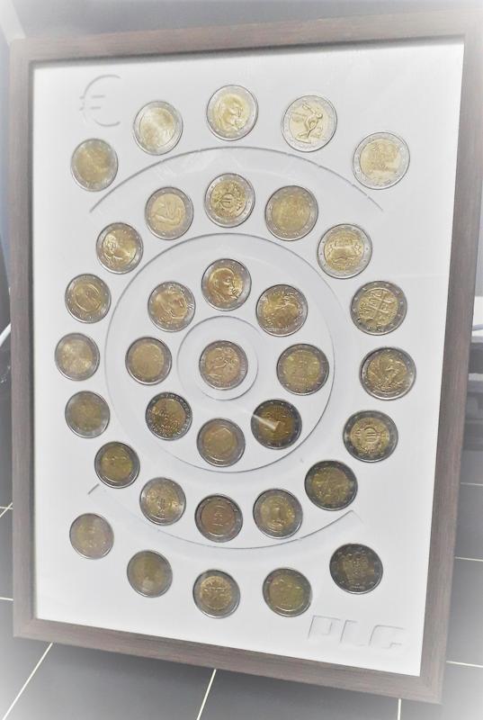 2 euro coin holder for frame 21 x 29.7cm