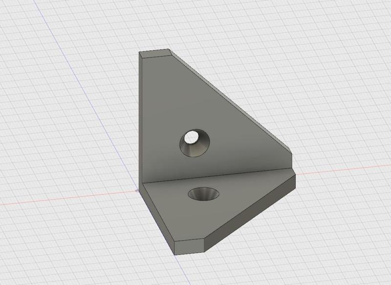 Internal Angle Bracket (counter sunk holes)
