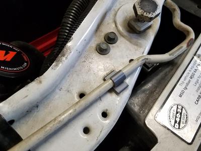 Fox Body Ford Mustang hood prop retaining clip