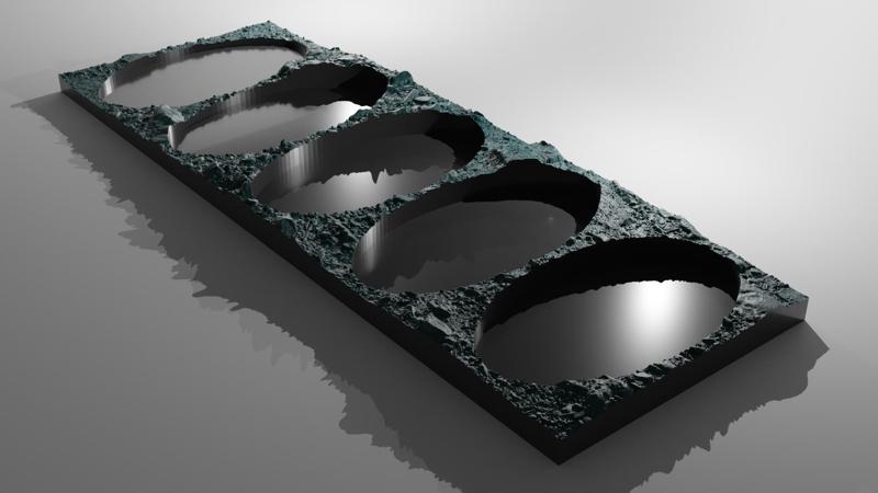 90x52mm movement tray tabletop stoney forest design