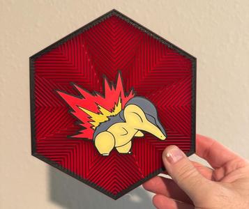 #155 Cyndaquil Hex Wall Art