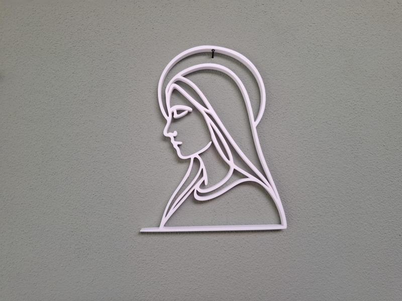 Holy Mary Silhouette Wall Art