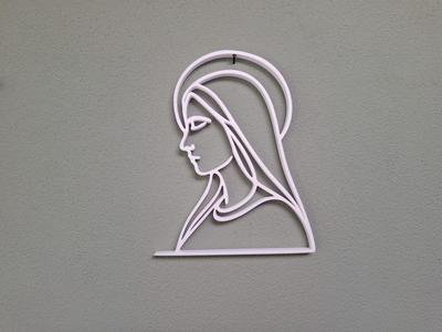Holy Mary Silhouette Wall Art