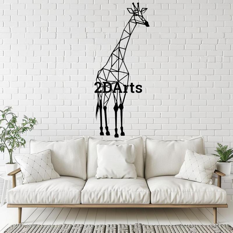 Low Poly Giraffe 2D Wall Art/Window Art - Digital STL & SVG File