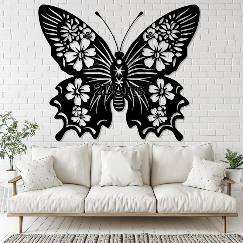 Butterfly with Flower Wings 2D Wall Art/Window Art