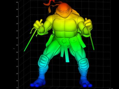 Life-Size Raphael Ninja Turtle 3D Model Part 2