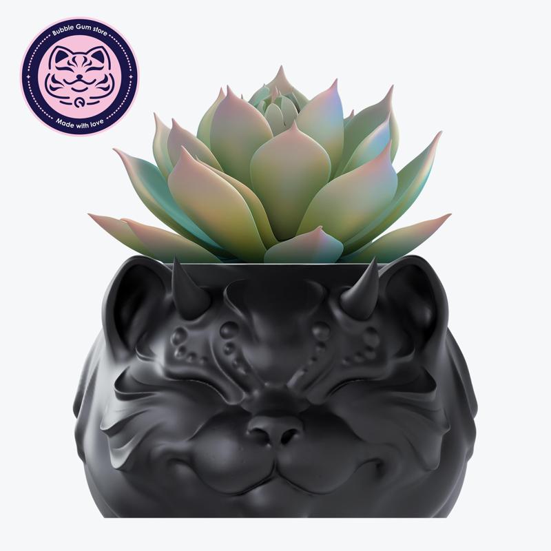 Plant pot "Mystical cat". Plant pot "Mystical cat"