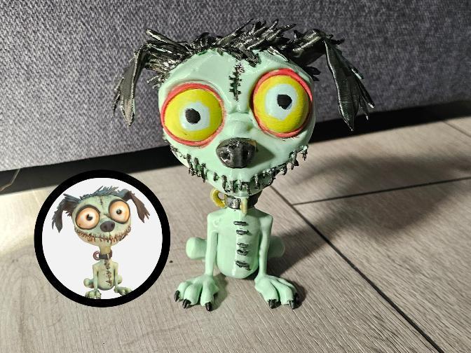 Cute cartoon zombie dog figurine figure