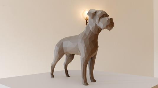 boxer low poly stl