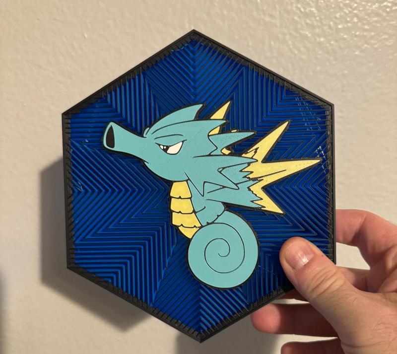 #117 Seadra Hex Wall Art