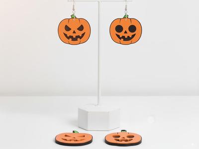 Halloween pumpkin earrings