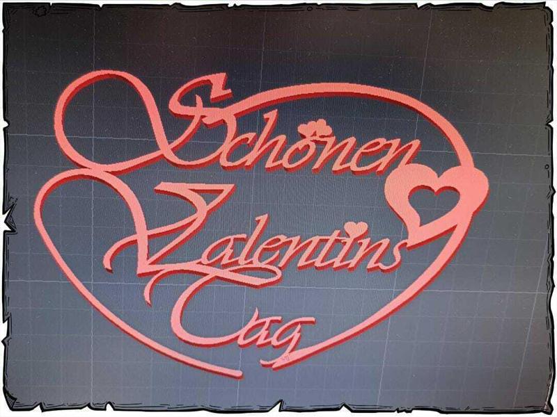 Valentine's Day in the heart font
