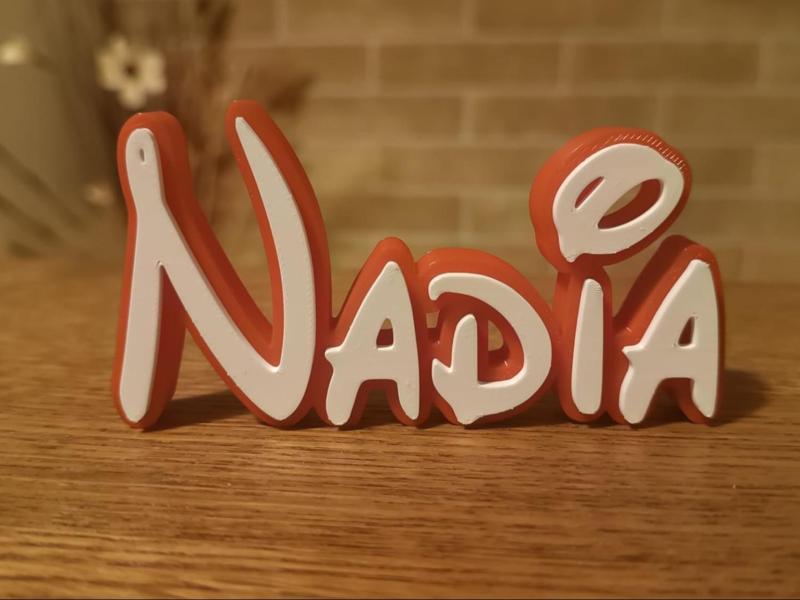 Disney Name Sign Nadia Kid Room Wall Decor Tag 