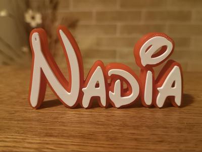 Disney Name Sign Nadia Kid Room Wall Decor Tag 