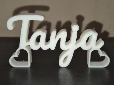 Tanja Name Sign Display Decor
