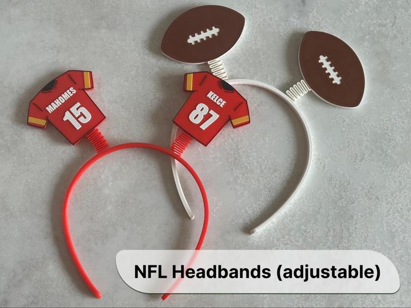 NFL Jersey and Ball Wiggly Headbands - Super Bowl