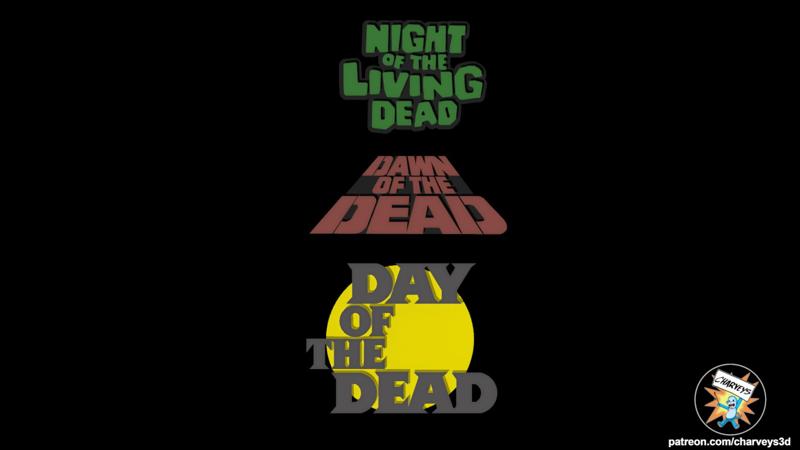Night of the Living/Dawn/Day of the Dead (1968-1985) Logos