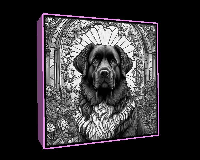 Lightbox Newfoundland Dog lithophane
